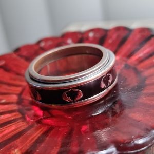 Vintage Dolphin Spinner Ring-Size 7